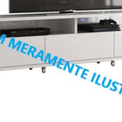 Rack baixa, com 3 portas de correr e prateleira