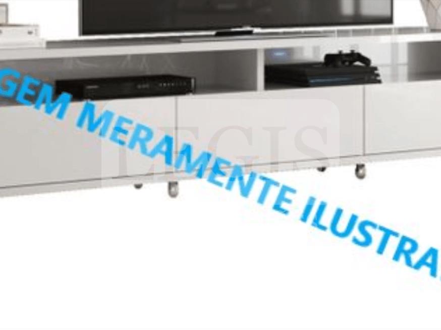 Foto ilustrativa 1 - Rack baixa, com 3 portas de correr e prateleira