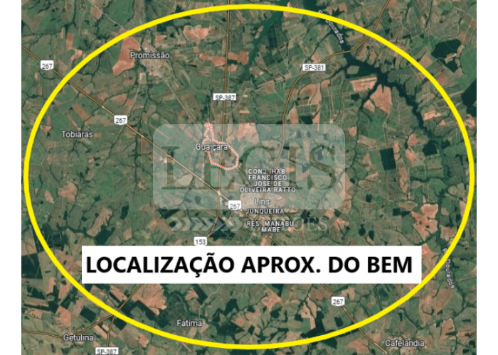 Imagem do imóvel Terreno urbano com A.T 588,89m² GUAIÇARA-SP/Imóveis